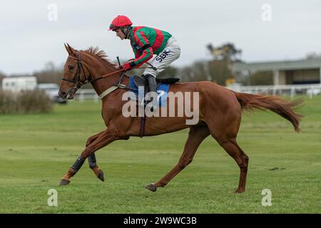 Tanz mit Feuer, geritten von Tom Bellamy und trainiert von Alan King, Rennen über Hürden in Wincanton, 10. März 2022 Stockfoto