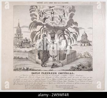 Saule Pleureur Imperiale mit versteckten Silhouetten Napoleons und seiner Familie 1950 von Anonymous Stockfoto