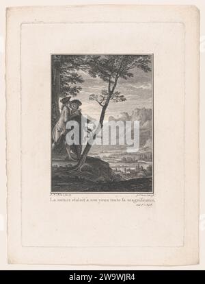 Vignette auf Seite 8 von Band IV, aus der Ausgabe von 1774 von Emile ou de l'Education par J.-J. Rousseau Citoyen de Genevre, Teil der Collection Complette des oeuvres de J. J. Rousseau, Londres. 1774. 1930 von Jean Michel Moreau dem Jüngeren Stockfoto