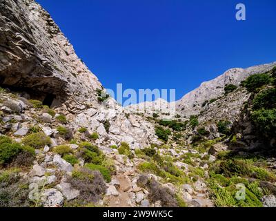 Wanderweg zum Berg Zas oder Zeus, Naxos Island, Kykladen, Griechenland Stockfoto