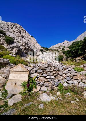 Wanderweg zum Berg Zas oder Zeus, Naxos Island, Kykladen, Griechenland Stockfoto