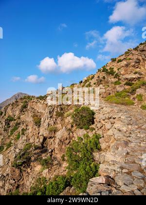 Alter Weg nach Nikia Dorf, Nisyros Insel, Dodekanese, Griechenland Stockfoto