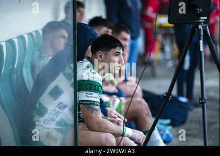 Treviso, Italien. Dezember 2023 30. Rugby-Meisterschaft 2023/24 zwischen Benetton Treviso und Zebre Parma im Monigo-Stadion in Treviso, Italien. Quelle: Unabhängige Fotoagentur/Alamy Live News Stockfoto