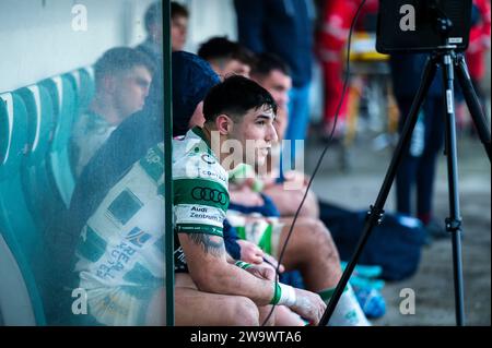 Treviso, Treviso, Italien. Dezember 2023 30. Rugby-Meisterschaft 2023/24 zwischen Benetton Treviso und Zebre Parma im Monigo-Stadion in Treviso, Italien. (Kreditbild: © Alberto Gardin/ZUMA Press Wire) NUR REDAKTIONELLE VERWENDUNG! Nicht für kommerzielle ZWECKE! Stockfoto