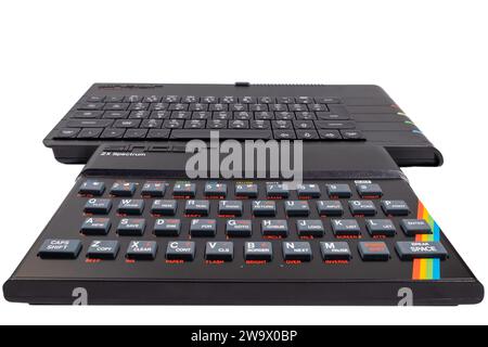 Sinclair Spectrum Next und Original-Gummischlüssel Sinclair Spectrum Stockfoto