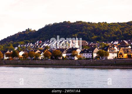 Historisches Bad salzig am rhein in deutschland Stockfoto