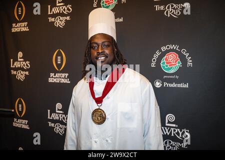 Der Verteidiger Jaheim Oatis während des Lawry’s Beef Bowl für die Alabama Crimson Tide, Freitag, 29. Dezember 2023, in Lawry’s Stockfoto