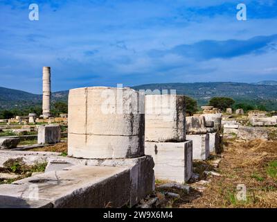 Heraion von Samos, Ireo, Insel Samos, Nordägäis, Griechenland Stockfoto