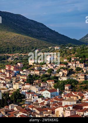 Ano Vathy, erhöhte Aussicht, Samos Town, Samos Island, nördliche Ägäis, Griechenland Stockfoto