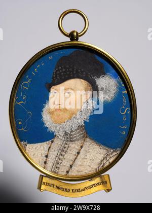 Porträt von Charles Howard, 2. Baron Howard of Effingham, später 1. Earl of Nottingham. Nicholas Hilliard. 1576. Stockfoto