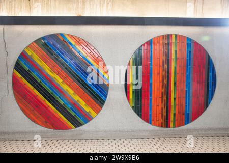 Circle 1966 an der U-Bahnstation Peel in Montreal, Quebec, Kanada Stockfoto