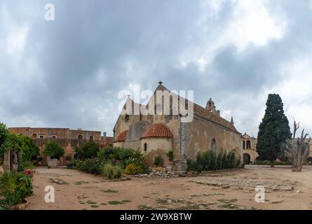 Ein Bild des Arkadi-Klosters. Stockfoto