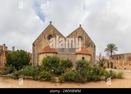 Ein Bild des Arkadi-Klosters. Stockfoto