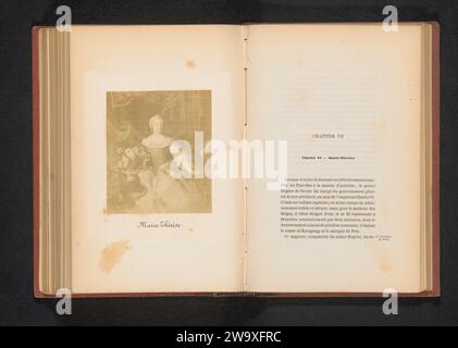 Fotoproduktion eines gemalten Porträts von Maria Theresia von Österreich von Martin (II) Mytens, Joseph Maes (zugeschrieben), nach Martin Mytens (II), um 1855 - in oder vor 1860 fotografische Unterstützung Albumendruck historische Personen - BB - Frau Stockfoto
