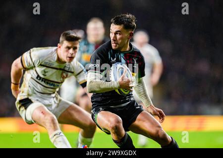 LONDON, VEREINIGTES KÖNIGREICH. 30. Dezember 2023. Während des Big Game 15 von Harlequins gegen Gloucester Rugby Gallagher Premiership Rugby R10 im Twickenham Stadium am Samstag, den 30. Dezember 2023. LONDON ENGLAND. Quelle: Taka G Wu/Alamy Live News Stockfoto