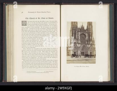 St. Ouen, West Front, Rouen, Joseph Cundall, um 1855 - in oder vor 1865 Foto Rouen fotografische Unterstützung Albumen Print Kirche (außen). Fassade (des Hauses oder des Gebäudes) Abteikirche Saint-Ouen Stockfoto