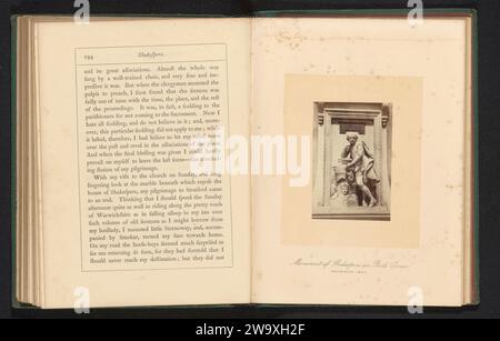 Monument of Shakespere in Poets' Corner, Ernest Edwards, um 1863 - in oder vor 1864 fotografieren Westminster Abbey fotografische Unterstützung Albumenabdruck-Skulptur. Denkmal, Statue. Schriftsteller, Dichter, Autor Stockfoto