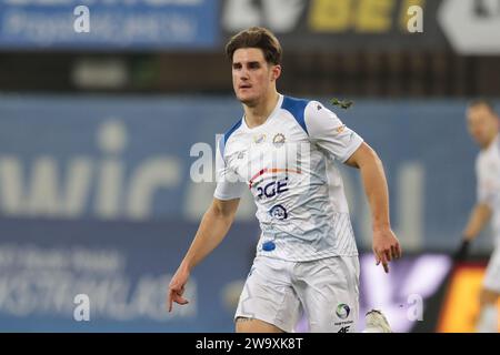 Gliwice, Polen. Dezember 2023. Matthew Gulillaumier aus Stal Mielec wurde während des polnischen PKO Ekstraklasa League 2023/2024 im Stadion der Gliwice Muncipal gesehen. Endergebnis; Piast Gliwice 3:0 Stal Mielec. Quelle: SOPA Images Limited/Alamy Live News Stockfoto