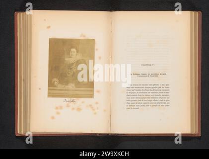 Fotoproduktion eines gemalten Porträts der Erzherzogin Isabella Clara Eugenia von Peter Paul Rubens, Joseph Maes (zugeschrieben), nach Peter Paul Rubens, um 1855 - in oder vor 1860 fotografische Unterstützung Albumendruck historische Personen - BB - Frau Stockfoto