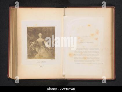 Fotoproduktion eines gemalten Porträts von Maria Theresia (römisch-deutsche Kaiserin) von Martin Mytens, Joseph Maes, nach Martin Mytens (II), um 1855 - in oder vor 1860 fotografischer Trägeralbumendruck historische Personen - BB - Frau Stockfoto
