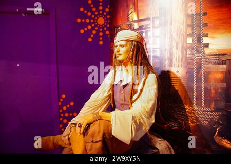 Captain Jack Sparrow, Madame Tussauds Wachsfiguren, Thailand Stockfoto