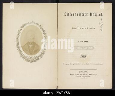 Porträt van Friedrich Ludwig Georg von Raumer, Anonym, um 1859 - in ODER vor 1869 fotografische Unterstützung Albumenabdruck Porträt eines Schriftstellers Stockfoto