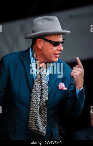 Suggs - Madness, V2010, Hylands Park, Chelmsford, Essex, Großbritannien - 22. August 2010 Stockfoto