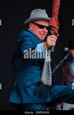 Suggs - Madness, V2010, Hylands Park, Chelmsford, Essex, Großbritannien - 22. August 2010 Stockfoto