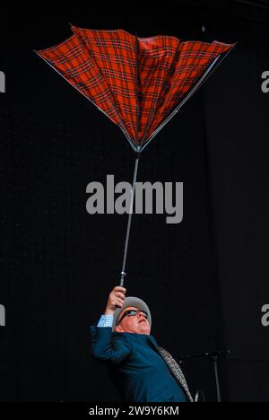 Suggs - Madness, V2010, Hylands Park, Chelmsford, Essex, Großbritannien - 22. August 2010 Stockfoto