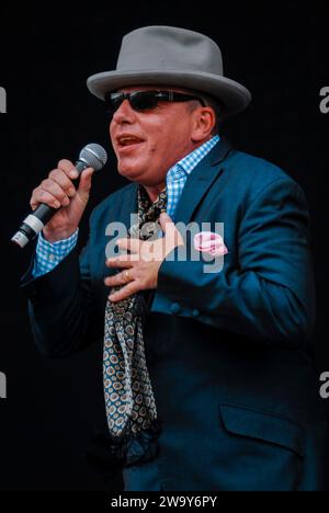 Suggs - Madness, V2010, Hylands Park, Chelmsford, Essex, Großbritannien - 22. August 2010 Stockfoto