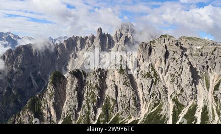 Drohnenfoto Tre Cime di lavaredo Dolomites Italien europa Stockfoto