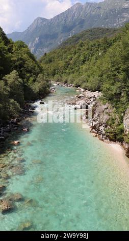 Soča Schlucht Slowenien europa Stockfoto