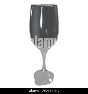 Vino Glas isoliert auf weißem Hintergrund Stockfoto