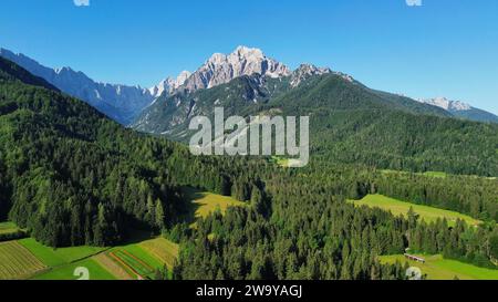 Drohnenfoto Triglav Slowenien Europa Stockfoto