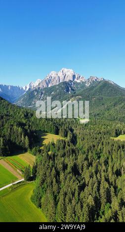 Drohnenfoto Triglav Slowenien Europa Stockfoto