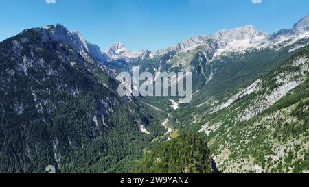 Drohnenfoto Triglav Slowenien Europa Stockfoto