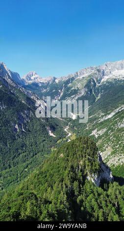 Drohnenfoto Triglav Slowenien Europa Stockfoto