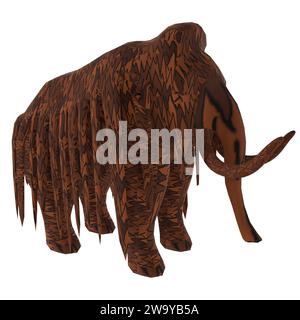 Mammut isoliert auf weißem Hintergrund Stockfoto