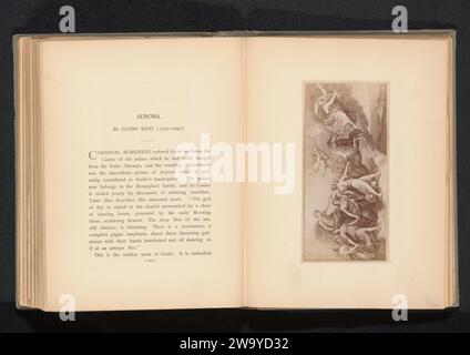 Fotoproduktion von einem Druck zu einem Gemälde, das den Sonnenaufgang darstellt, anonym, nach Guido Reni, ca. 1882 - in oder vor 1887 fotografische Unterstützung Albumendruck Personifikation des morgens, 'Aurora'; 'Aurora' (Ripa) Stockfoto