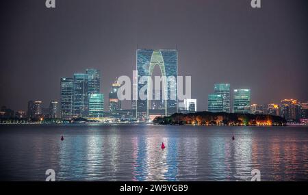 Suzhou bei Nacht, China Stockfoto