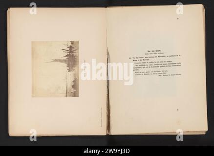 Fotoproduktion eines Gemäldes einer Flusslandschaft bei Dordrecht, Anselm Schmitz, nach Jan van Goyen, um 1871 - in oder vor 1876 fotografische Trägeralbumen Drucklandschaften mit Wasser, Wasserwelten, Meereslandschaften (in der gemäßigten Zone). Segelschiff, Segelboot Stockfoto