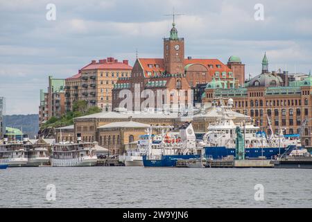 Göteborg, Schweden - 4. Mai 2022: Schiffe legten im Casino Cosmopol an. Stockfoto