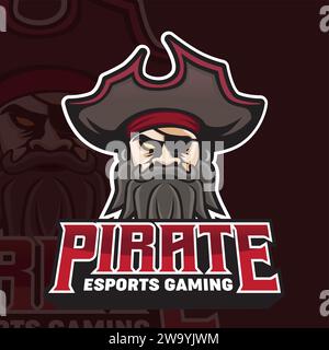 Pirates Mascot Gaming Logo Stock Vektor