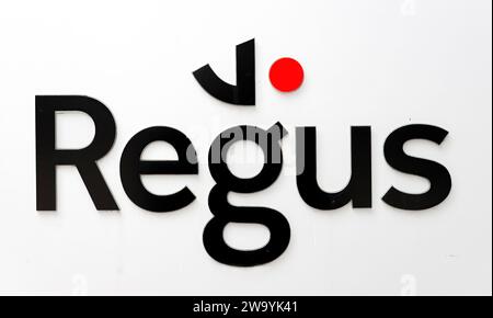 Toronto, Ontario, Kanada, 6. Januar 2020: Logo der Regus Corporation. Stockfoto