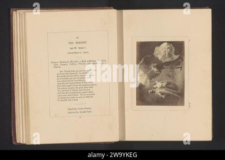 Fotoproduktion von einem Druck zu einem Gemälde von Joseph Wright, die eine Szene aus dem Sturm von William Shakespeare, Stephen Ayling, nach Robert Thew, nach Joseph Wright von Derby, um 1854 - in oder vor 1867 Foto Sie können Deed IV, Szene 1: links sind Ferdinand und Miranda, rechts das Magian Prospero. London fotografischer Support Albumenabdruck (Szenen aus) spezifische Werke der Literatur: Shakespeare, Tempest Stockfoto