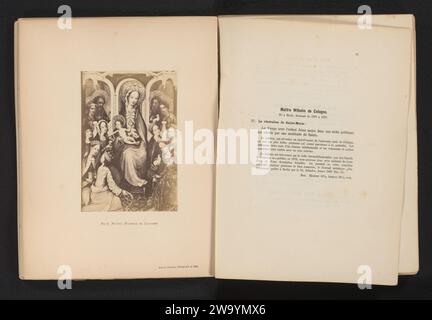 Fotoproduktion eines Gemäldes der Anbetung Marias, Anselm Schmitz, nach Anonym, um 1871 - in oder vor 1876 fotografischer Trägeralbumendruck Madonna: D.h. Maria mit dem Christkind Stockfoto