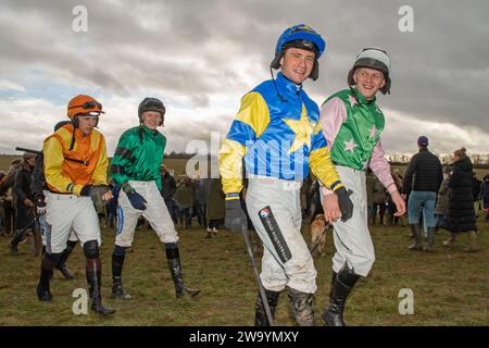 Horseheath, Cambridgeshire, 31. Januar 2023. Die Rennsaison begann auf der Pferderennbahn Horseheath in der Nähe von Cambridge. Quelle: Headlinephoto/Alamy Live News. Stockfoto