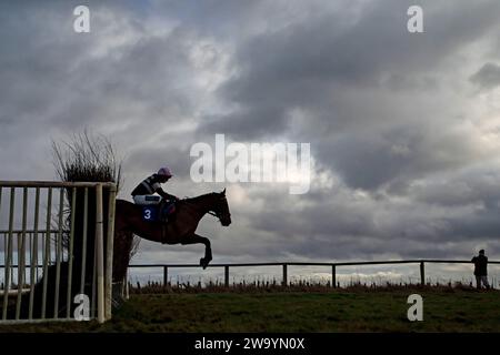 Horseheath, Cambridgeshire, 31. Januar 2023. Die Rennsaison begann auf der Pferderennbahn Horseheath in der Nähe von Cambridge. Quelle: Headlinephoto/Alamy Live News. Stockfoto