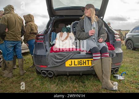 Horseheath, Cambridgeshire, 31. Januar 2023. Die Rennsaison begann auf der Pferderennbahn Horseheath in der Nähe von Cambridge. Quelle: Headlinephoto/Alamy Live News. Stockfoto