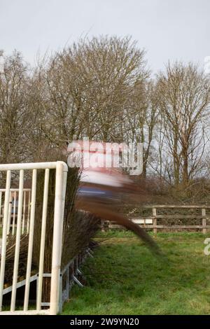 Horseheath, Cambridgeshire, 31. Januar 2023. Die Rennsaison begann auf der Pferderennbahn Horseheath in der Nähe von Cambridge. Quelle: Headlinephoto/Alamy Live News. Stockfoto